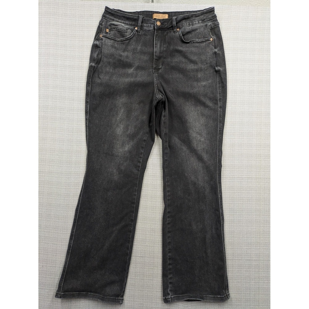 Judy Blue Jeans Womens 18W Charcoal Gray High Rise Bootcut Stretch Denim Pants